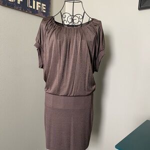 Black Halo Brown Shimmer Cocktail Dress